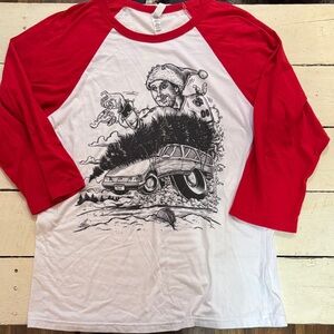 Bella Canvas Red and White Men's Shirt